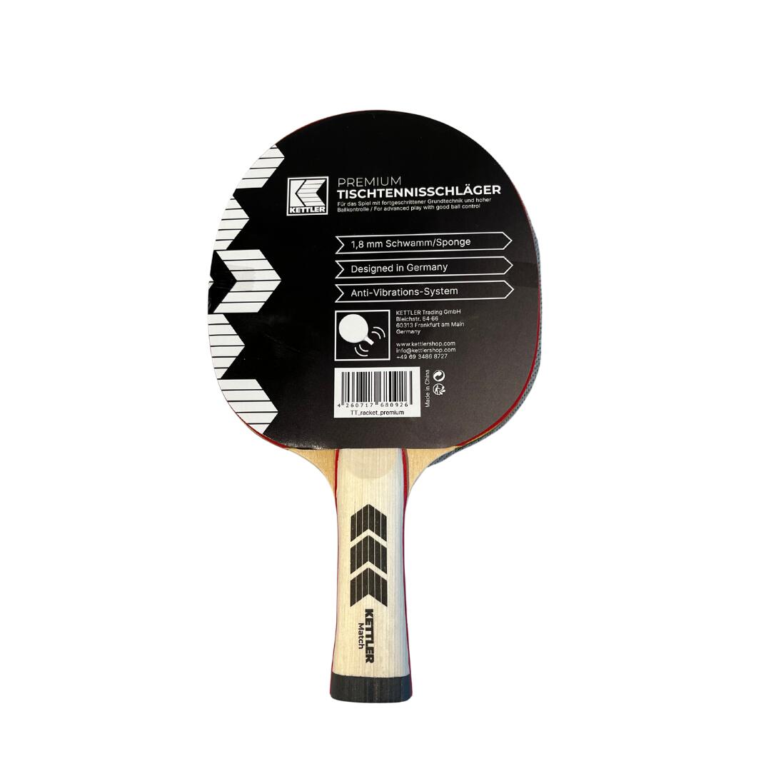 Paleta tenis de masa Kettler Premium, burete 1.8 mm, maner concav, 5 straturi