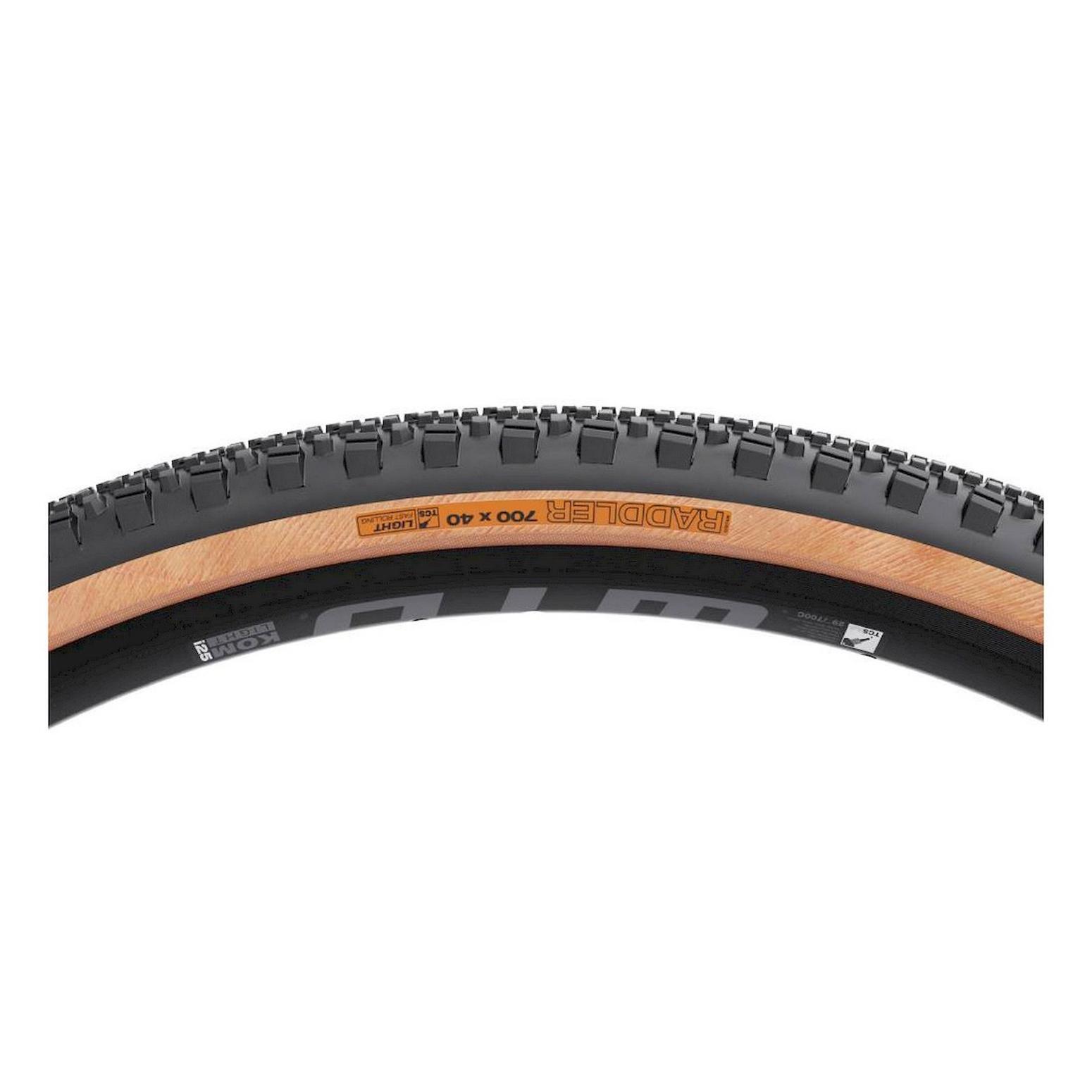 Cubierta Tubeless Ready Aro Plegable 700x40C/ETRTO 40-622 TPI 60 WTB Raddler 2/4