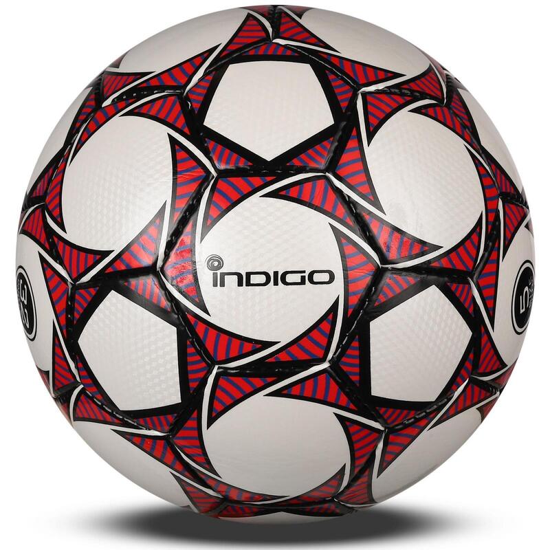 Balón de Futbol Entrenamiento Nº5 con Textura 3D COACHER INDIGO Blanco- Rojo