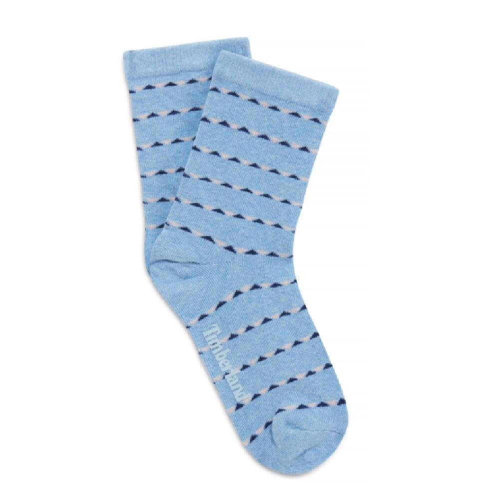 Womens/Ladies Striped Ankle Socks (2 Pairs) (Blue) 2/2