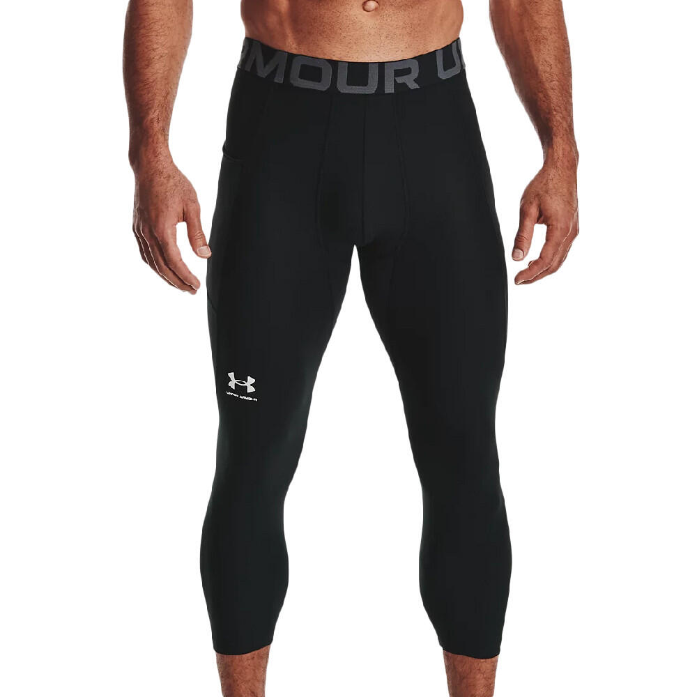 Under Armour - Legging 3/4 Noir Homme Under Armour Heat Gear - Maillot Manches Courtes - Blanc|noir - 38 S - Decathlon