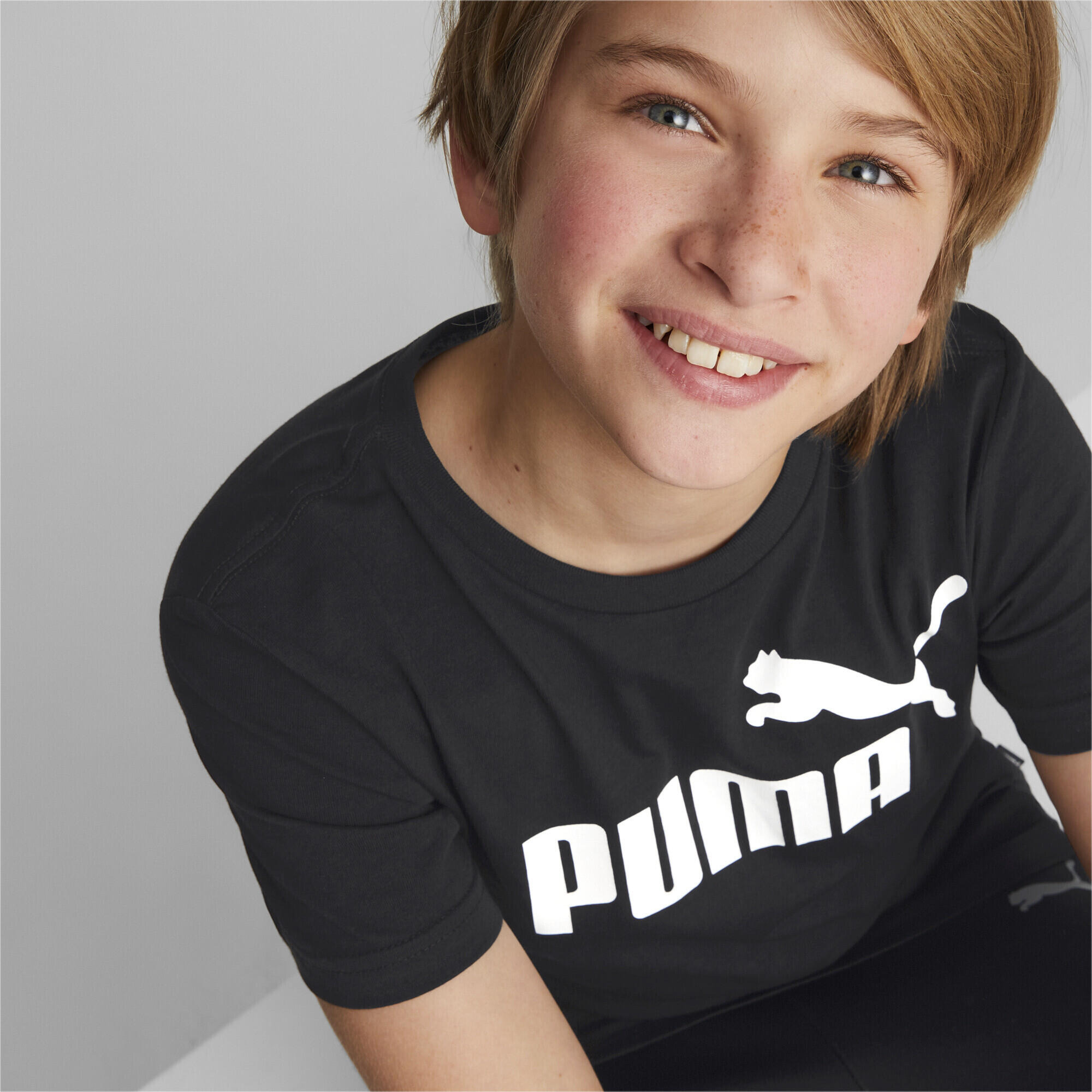 T-shirt con logo Essentials per ragazzi PUMA Black 4/7