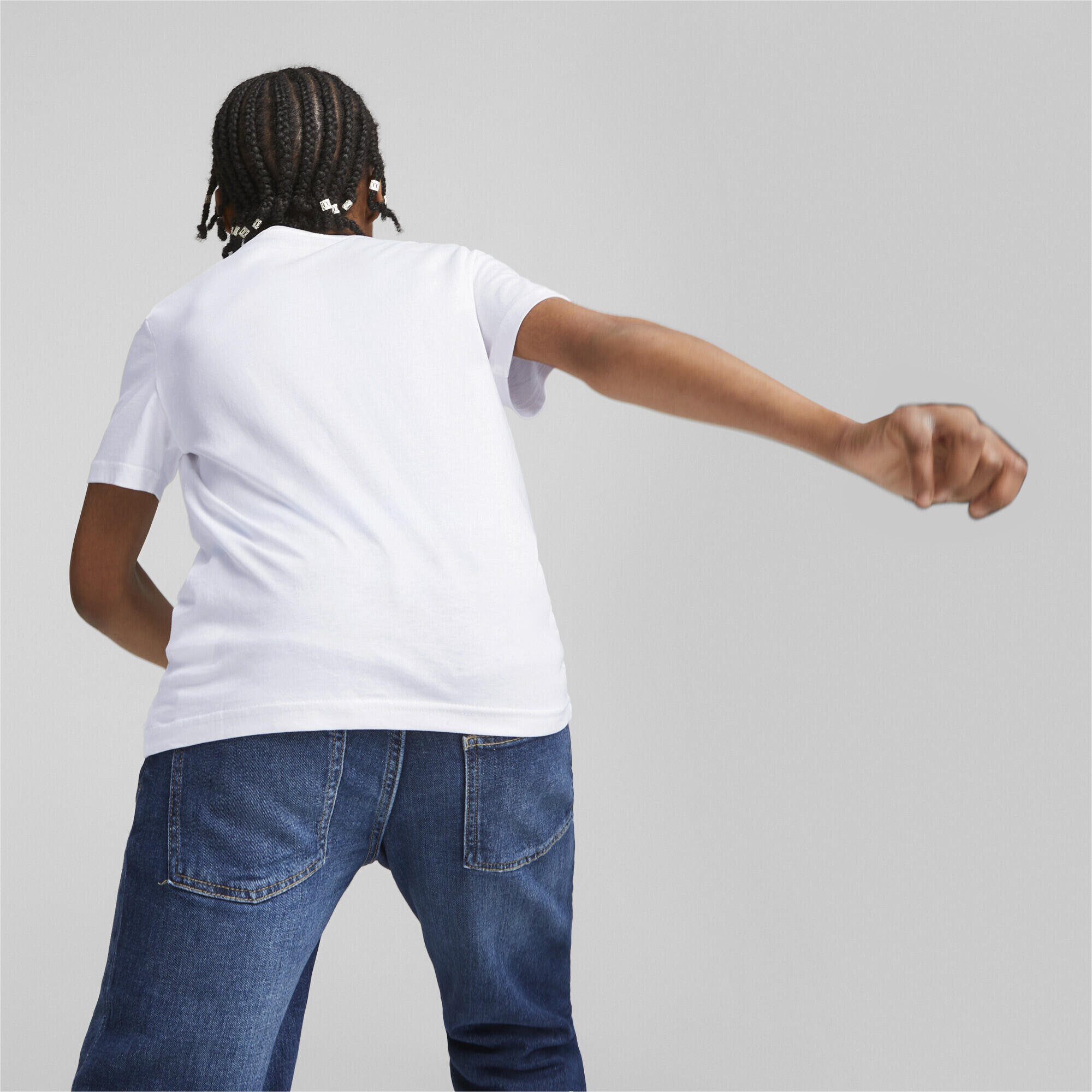 T-shirt con logo Essentials per ragazzi PUMA White 5/7