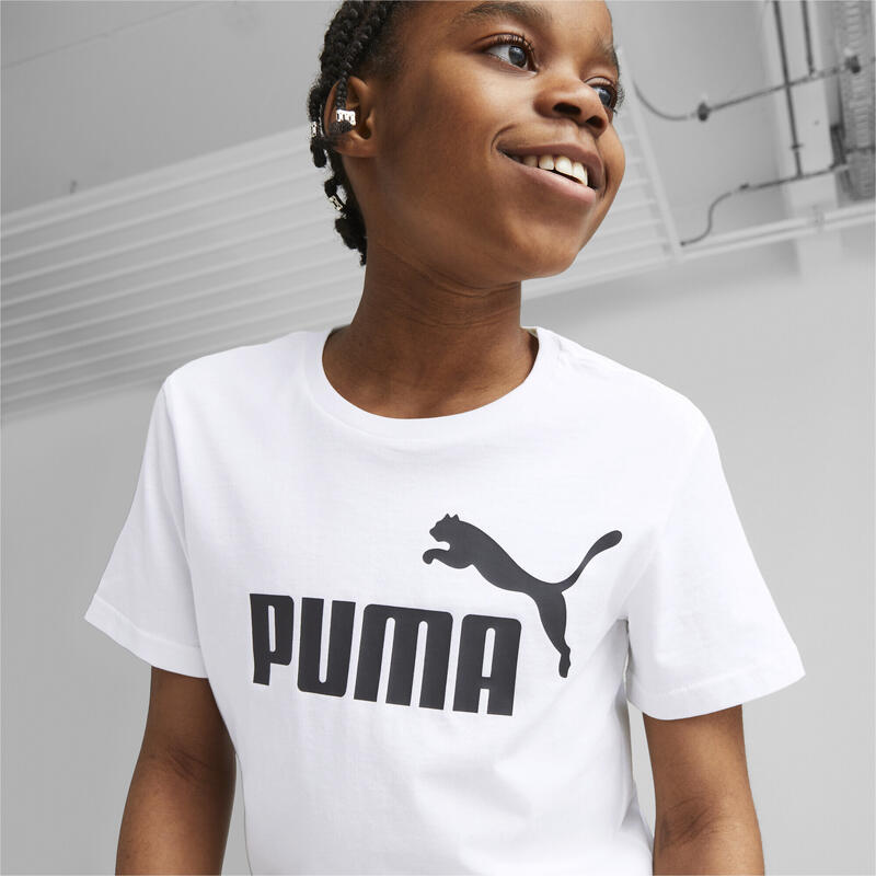 T-shirt con logo Essentials Youth PUMA White