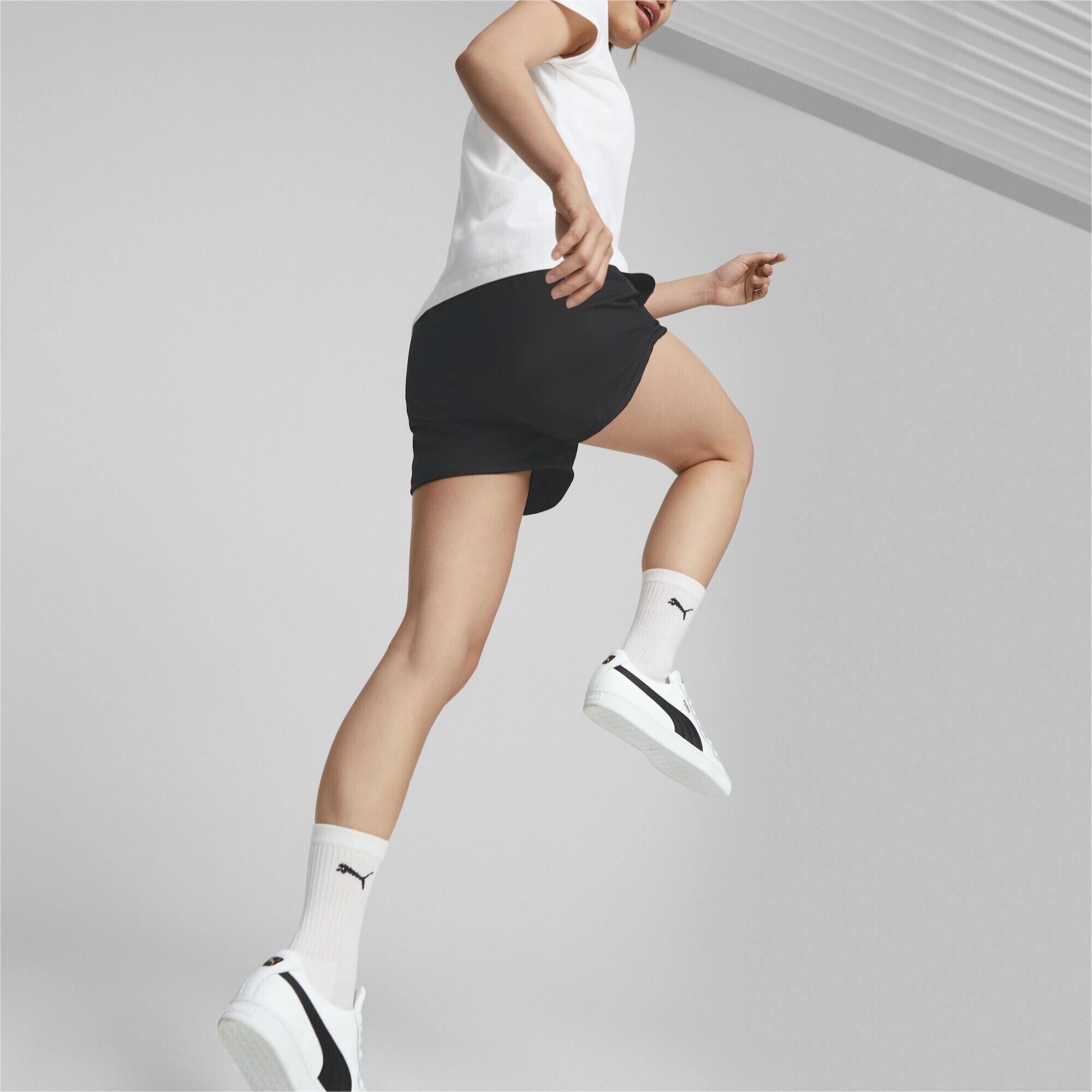 Damskie szorty z tkaniny Active PUMA Black 5/6