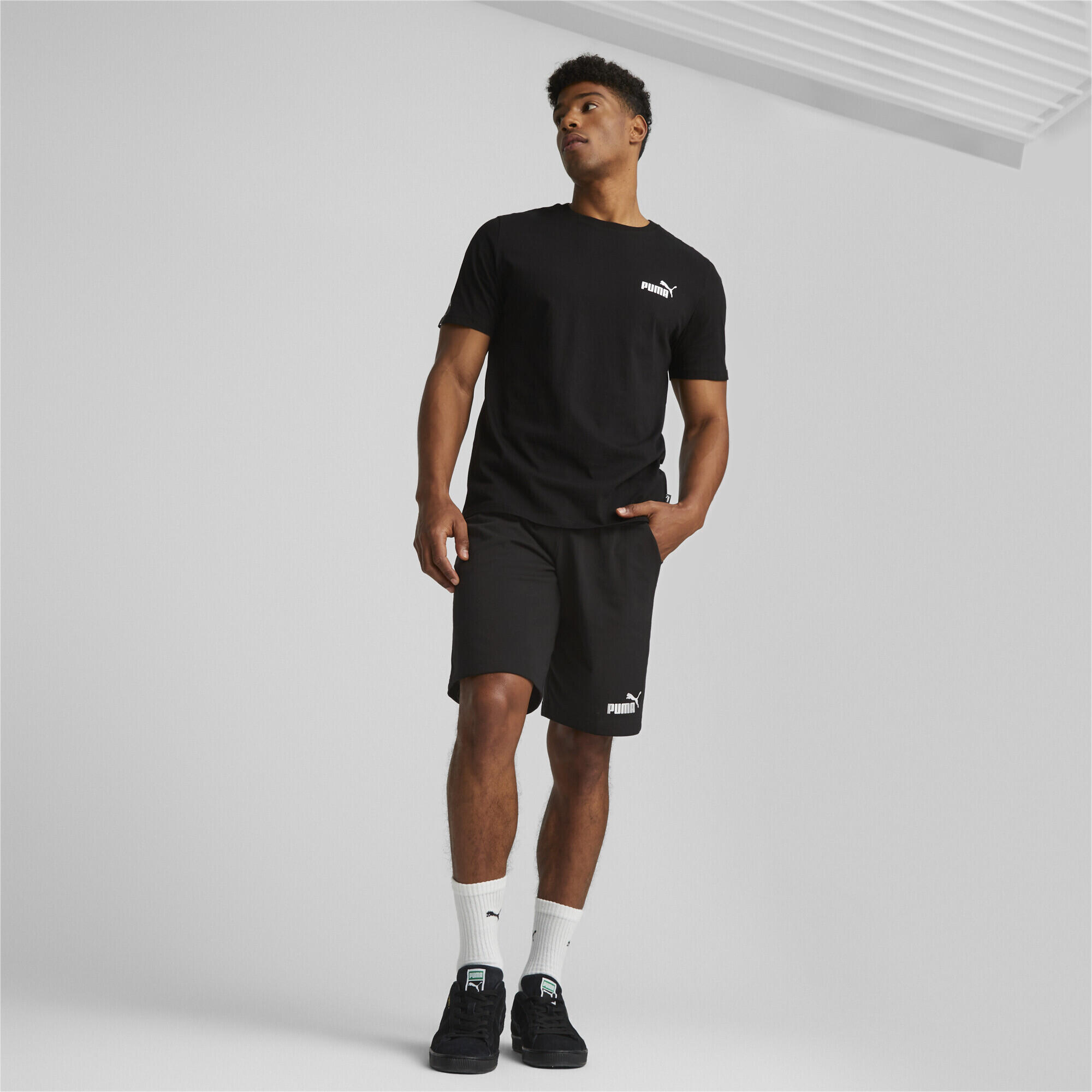 Shorts in jersey Essentials da uomo PUMA Black 5/7
