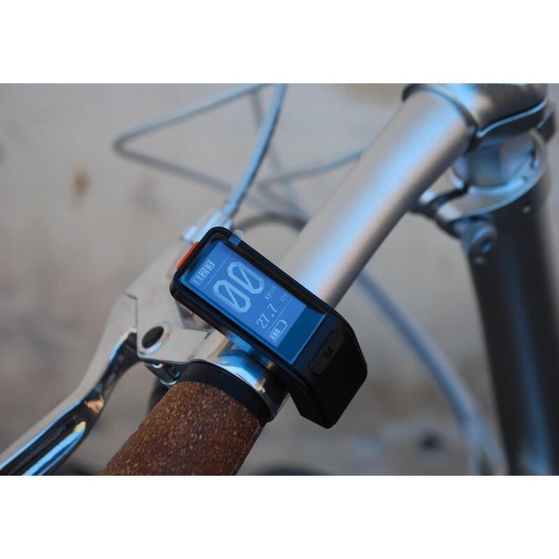 City e-bike ibrida, unisex, Ahooga Pieghevole Style+ Analog 0 V, carbone