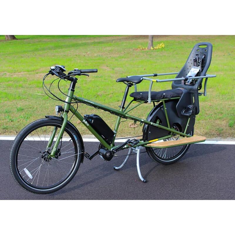 Cargo bike elettrica Yuba Mundo Bafang con pedalata assistita 250W  verde oliva