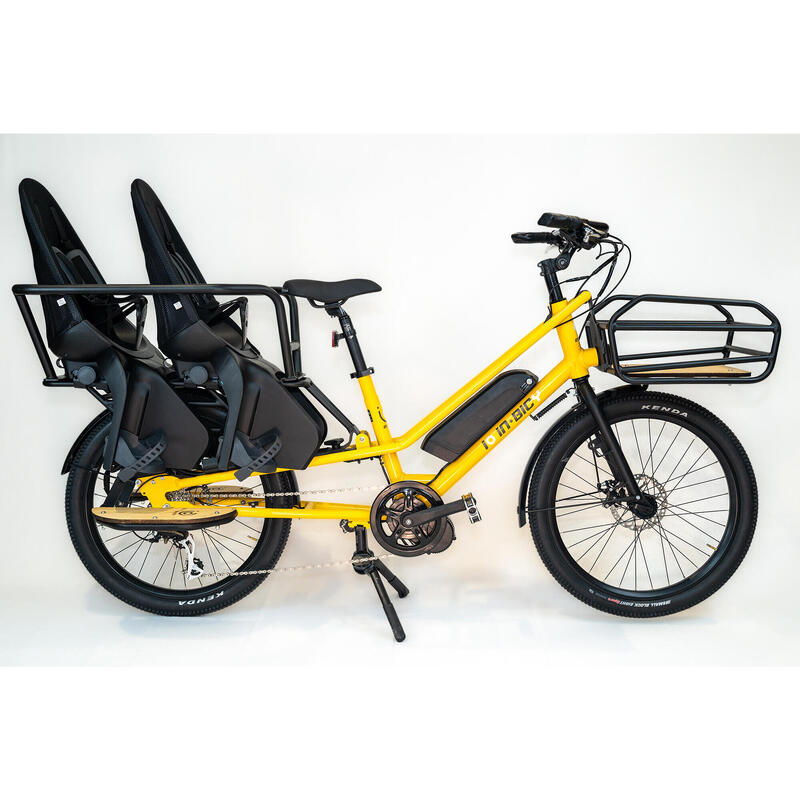 Bicicletta cargo elettrica innovativa iO InBicy Bafang 350W Gialla