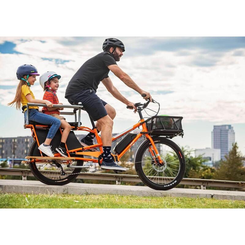 Bicicletta da carico e da famiglia elettrica Yuba Kombi E6 Black