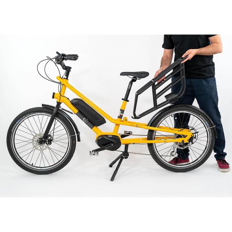 Portapacchi Rear Rack 1 Seat per bicicletta InBicy 1 posto 58x16 cm nero
