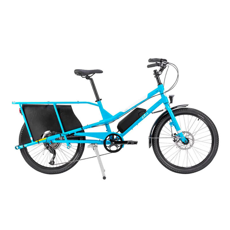 Cargo bike elettrica Yuba Kombi Bafang con pedalata assistita 350W Blu