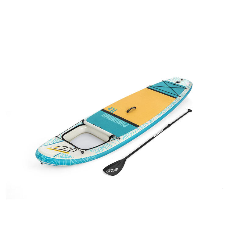 HYDROFORCE PANORAMA 11'2" SUP opblaasbaar board met venster Wit met opdruk