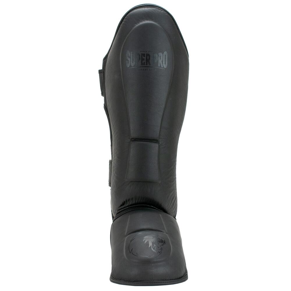 Super Pro Combat Gear Lederen Scheenbeschermer Guardian Grijs 4/4
