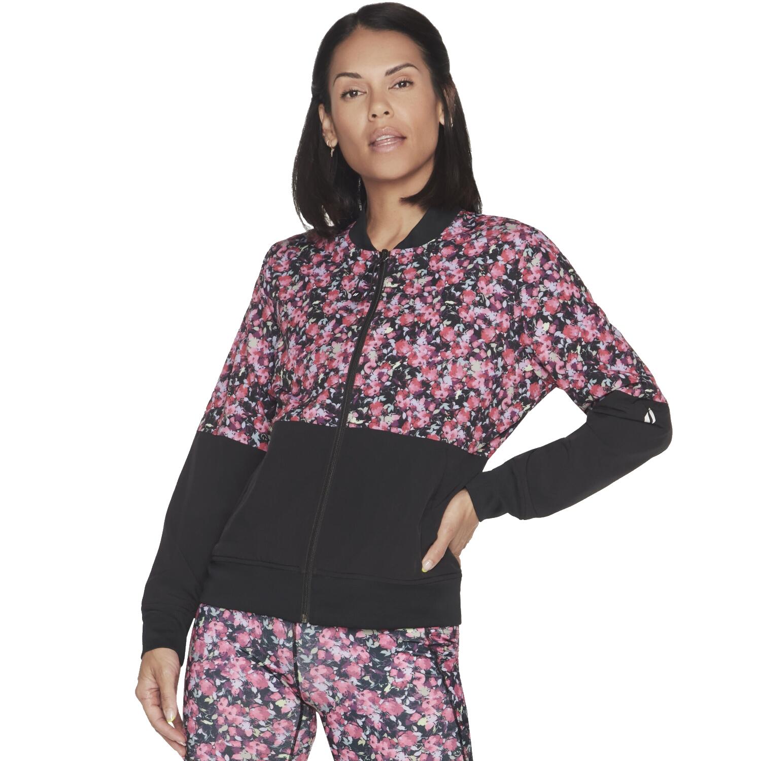 Skechers - Sweatshirt Pour Femmes Fantasy Fields Reversible Bomber Jacket - Pull - Rose - 38 S - Decathlon