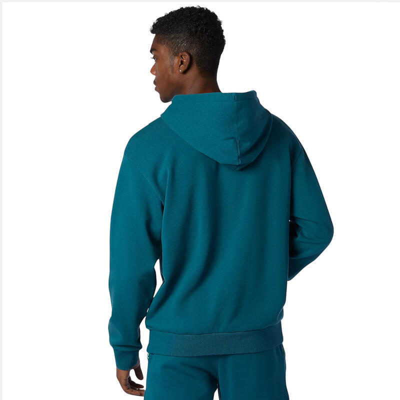 Férfi kapucnis pulóver, New Balance Athletics Clash Hoodie, kék