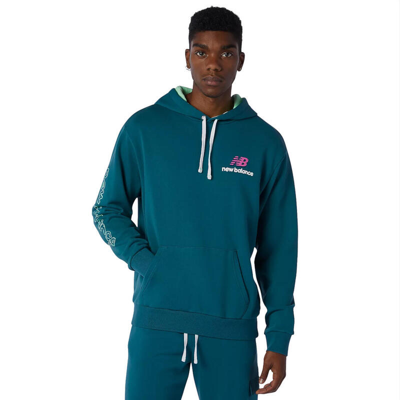 Sweatshirt pour hommes New Balance Athletics Clash Hoodie