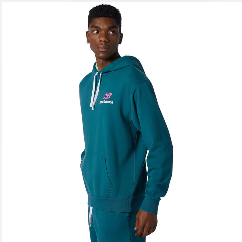 Férfi kapucnis pulóver, New Balance Athletics Clash Hoodie, kék