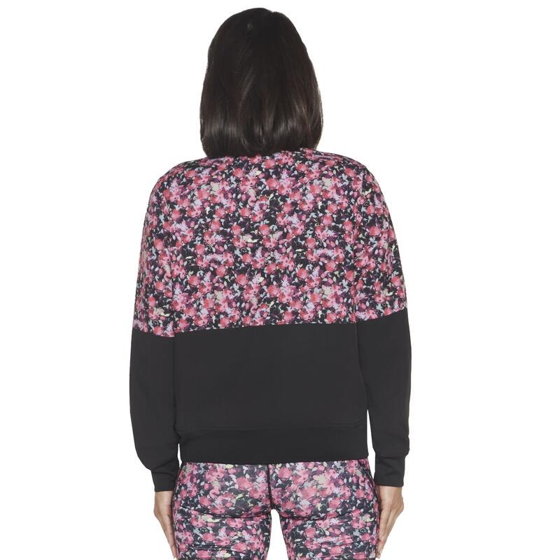 Női pulóver, Skechers Fantasy Fields Reversible Bomber Jacket, rózsaszín