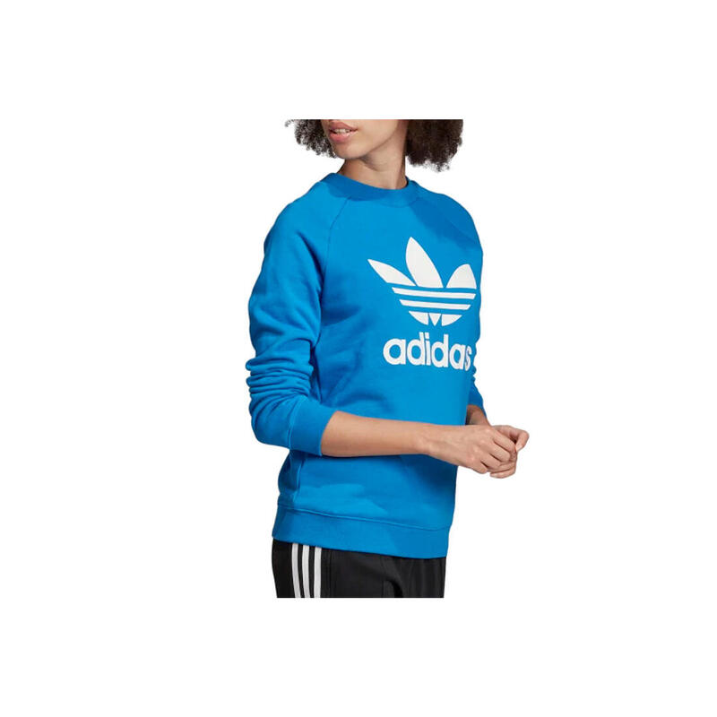 Női pulóver, adidas Trefoil Crewneck Sweatshirt, kék