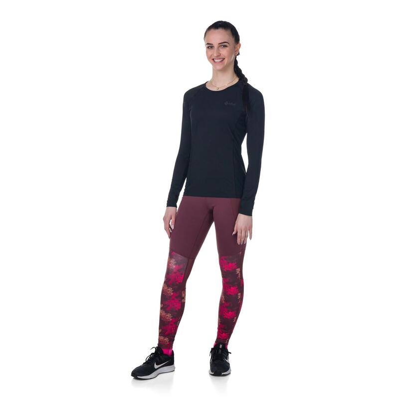 Camiseta manga larga de running y senderismo LINA-W mujer KILPI Negro