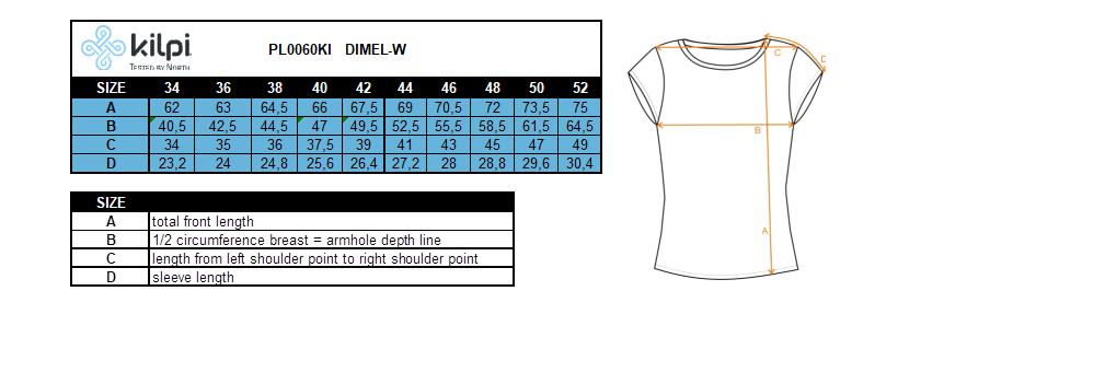T-shirt running femme Kilpi DIMEL-W 4/4
