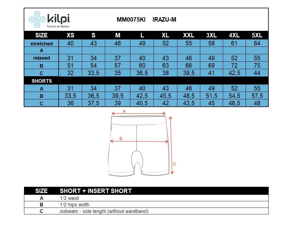 Pantaloni scurti KILPI Irazu, Albastru Inchis, Barbati 4/4
