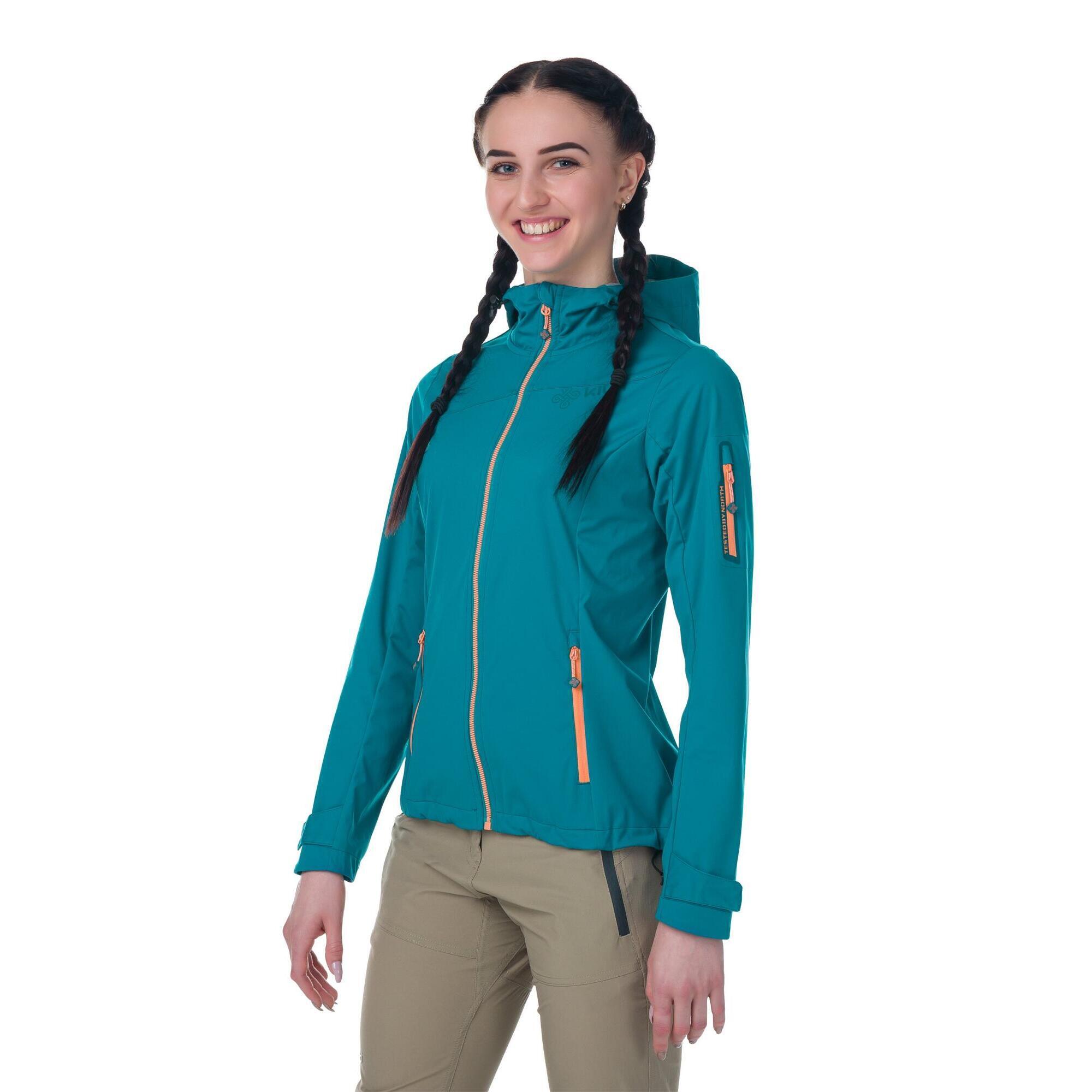 KILPI - Geaca Softshell KILPI Beltra, Turcoaz, Dame | Decathlon