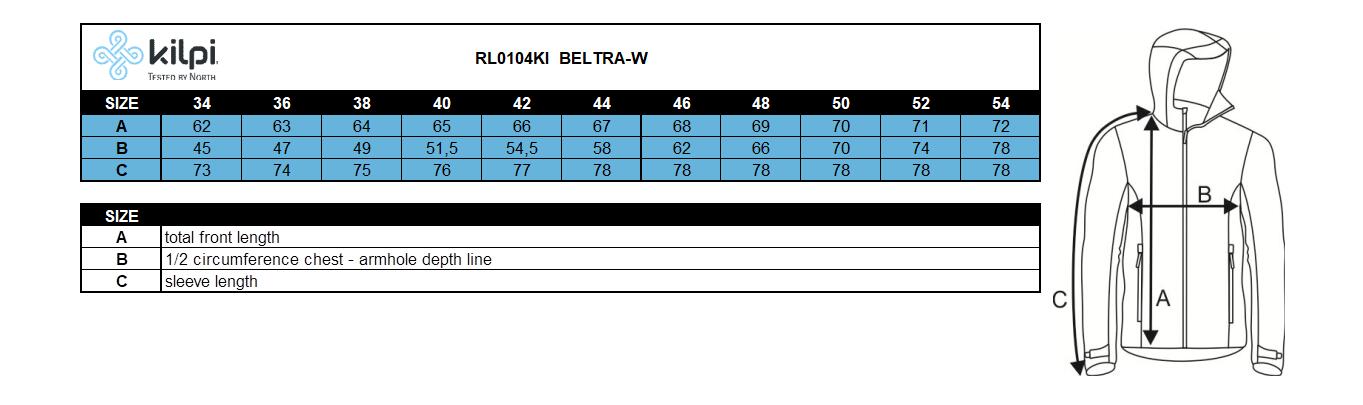 KILPI Beltra Softshell kabát, fekete, női 7/7