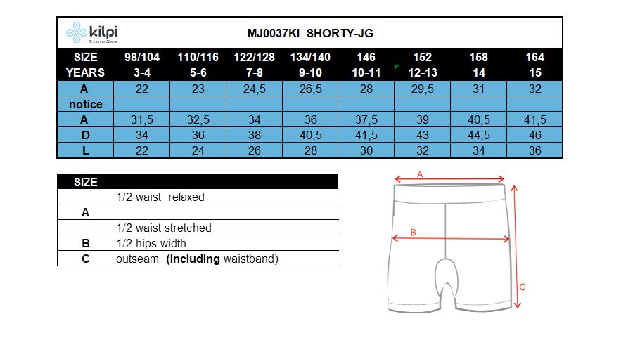 Shorts aus Baumwolle für Mädchen Kilpi SHORTY-JG 3/3
