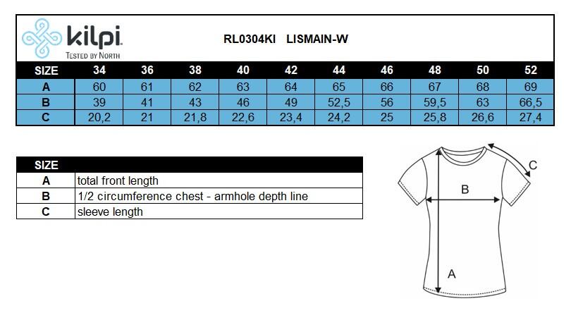 Technisch T-shirt voor dames Kilpi LISMAIN-W 6/6