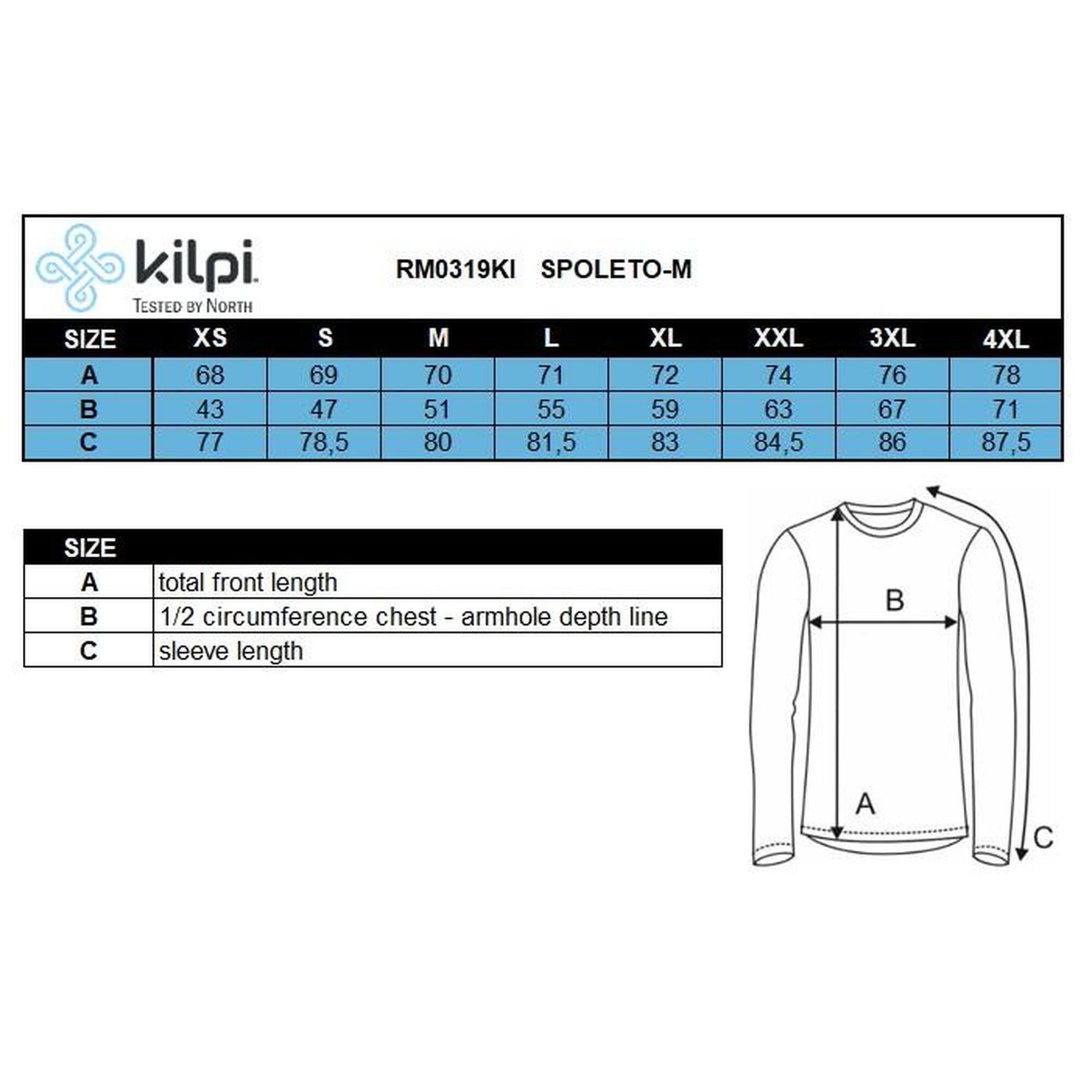 Camiseta manga larga de running y senderismo SPOLETO-M hombre KILPI Rojo oscuro 6/6