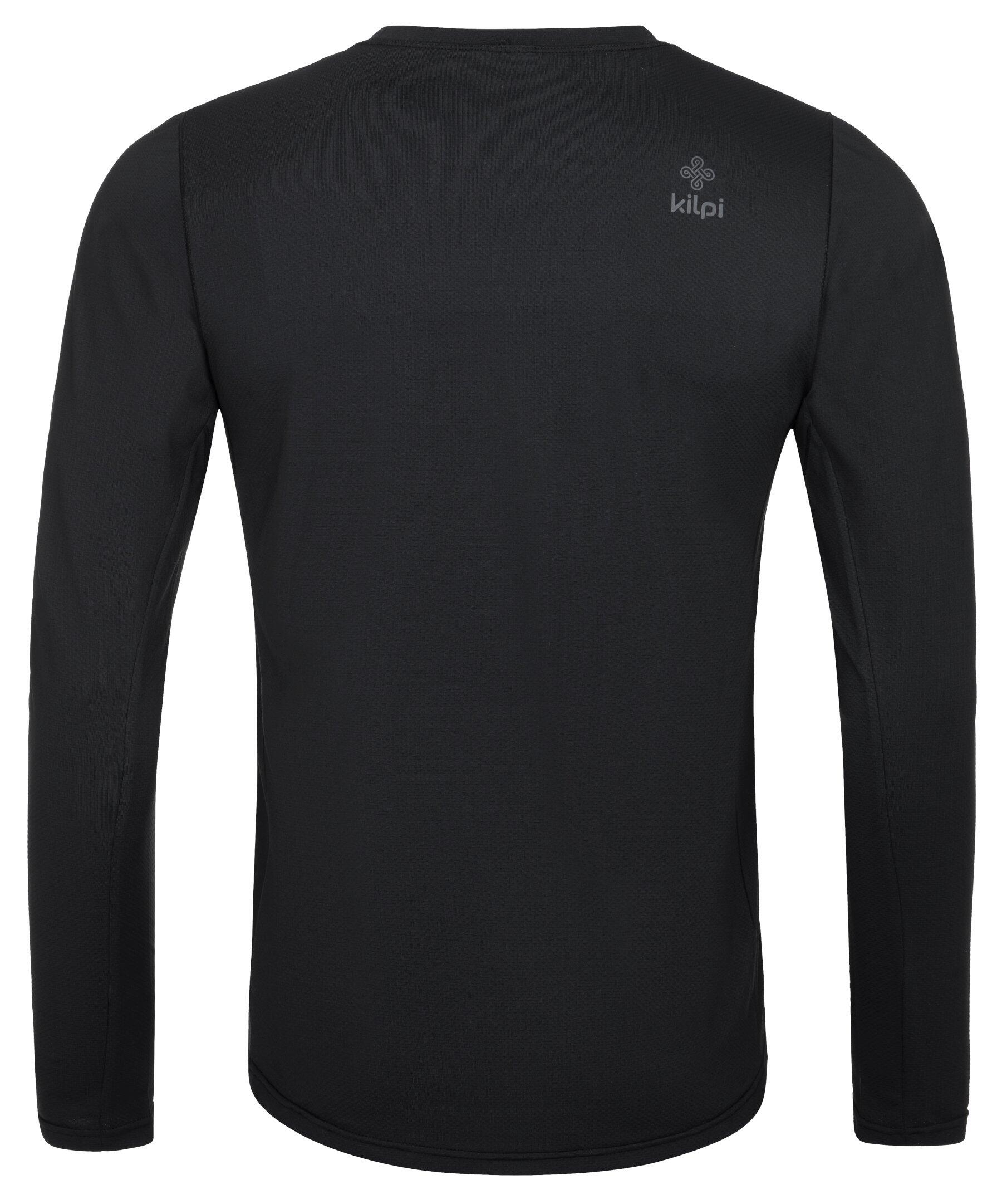 Camiseta manga larga de running y senderismo SPOLETO-M hombre KILPI Negro 2/6