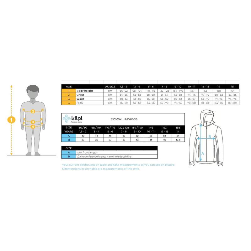 Geaca Softshell KILPI Ravio, Albastru Inchis, Copii