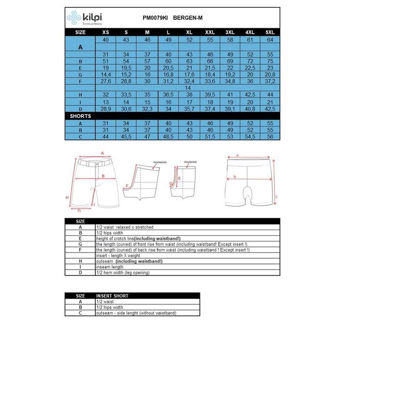 Heren hardloopshort 2 in 1 Kilpi BERGEN-M