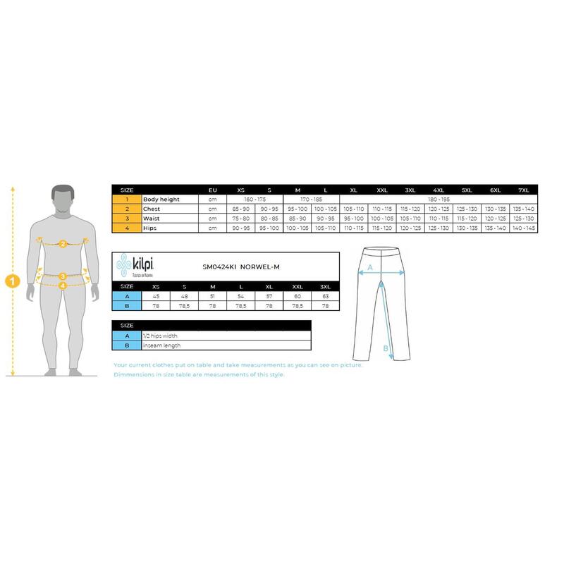 Pantalon de cross hommes Kilpi NORWELL-M