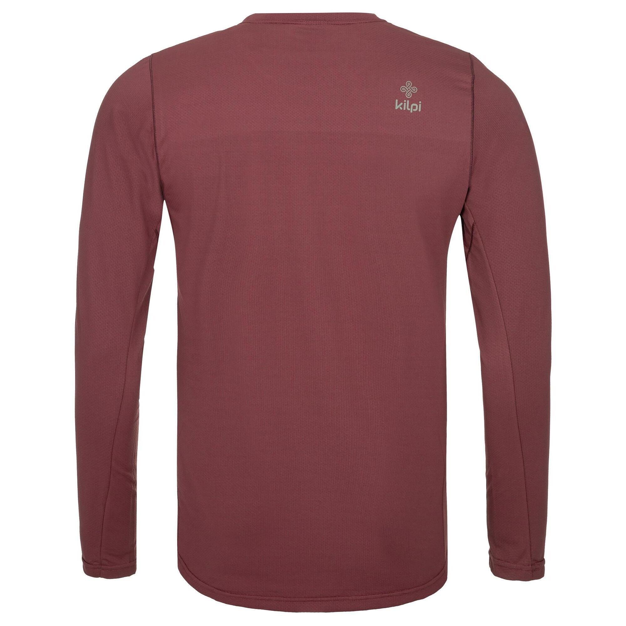Camiseta manga larga de running y senderismo SPOLETO-M hombre KILPI Rojo oscuro 2/6