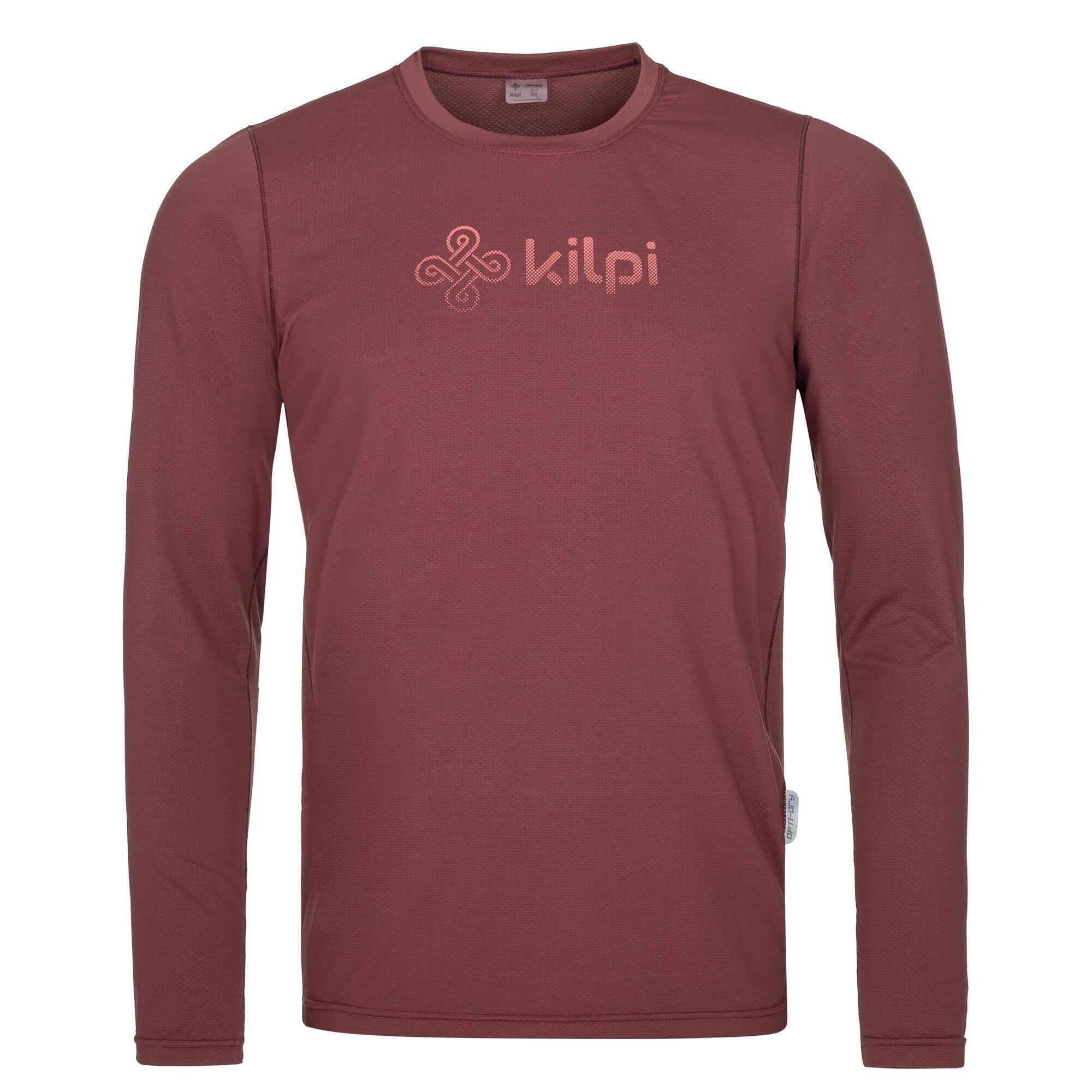 Camiseta manga larga de running y senderismo SPOLETO-M hombre KILPI Rojo oscuro 1/6