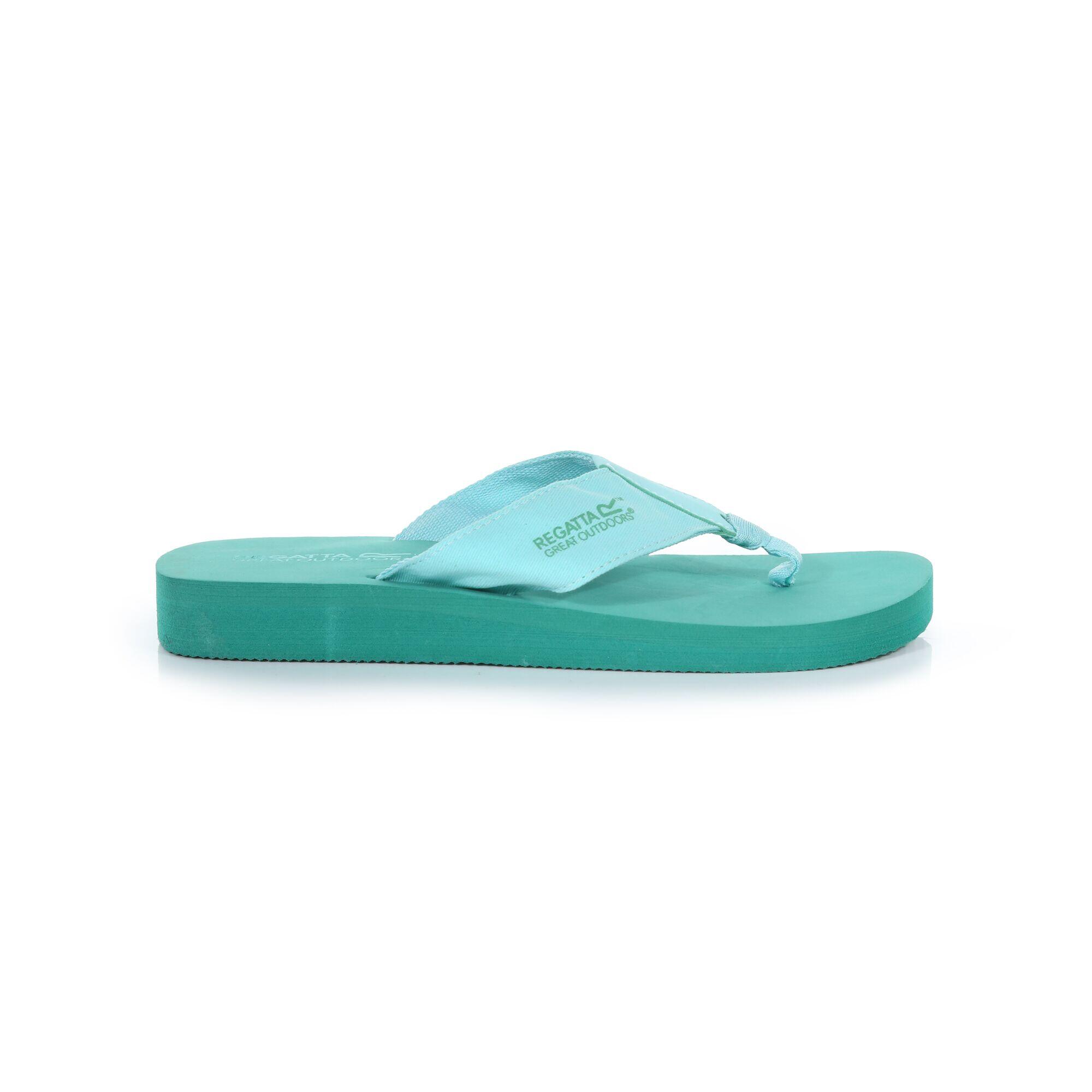 REGATTA Lady Catarina Women's Poolside Flip Flops - Turquoise Green