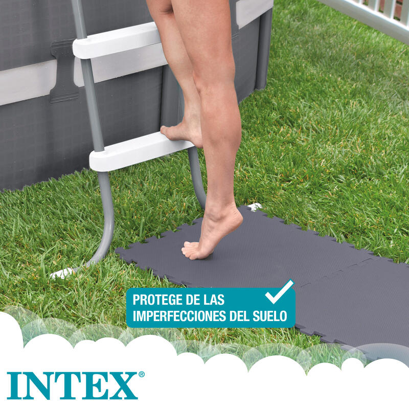 Intex Vloertegels - 8 Stuks - 50x50 cm - Grijs