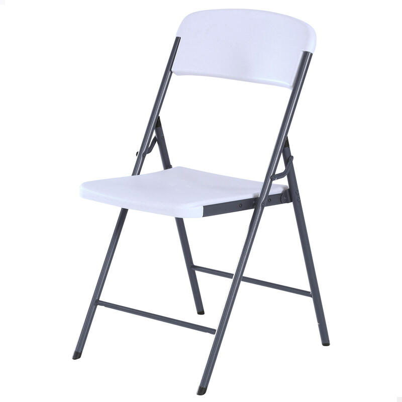 Cadeira branca dobrável com costal LIFETIME