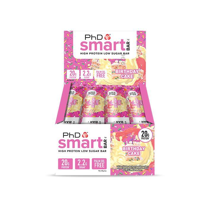 PHD Smart Bar - Birthday Cake 12 PACK (Protein Bar)