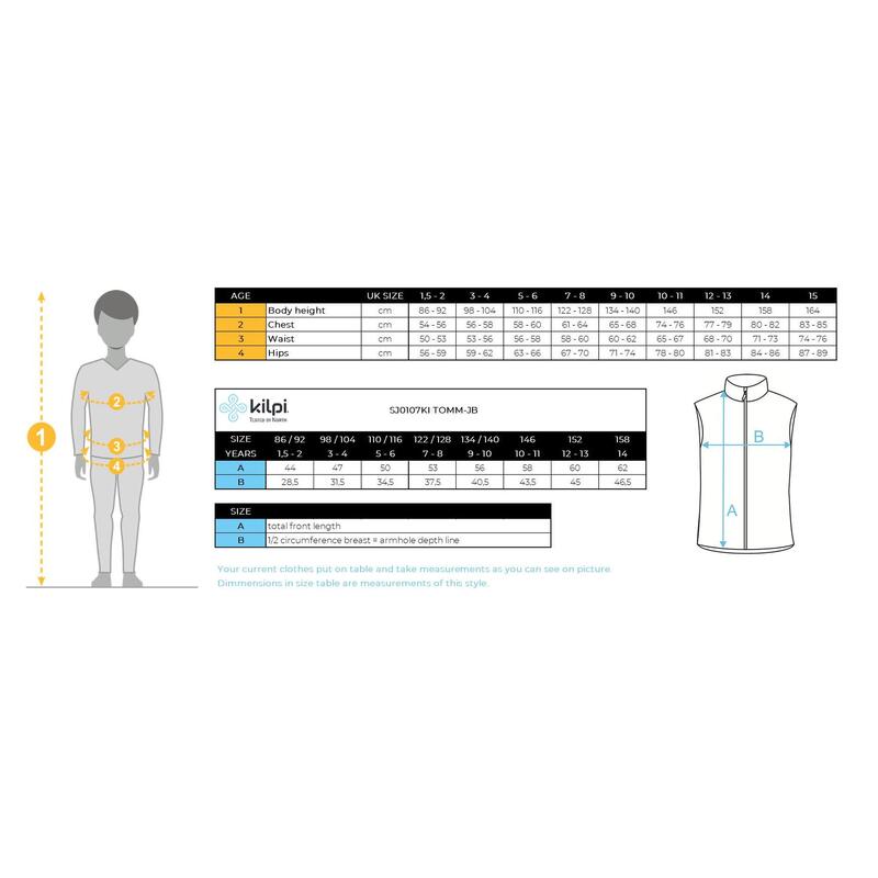 Chaleco acolchado de montaña y trekking TOMM-JB niños KILPI Verde oscuro