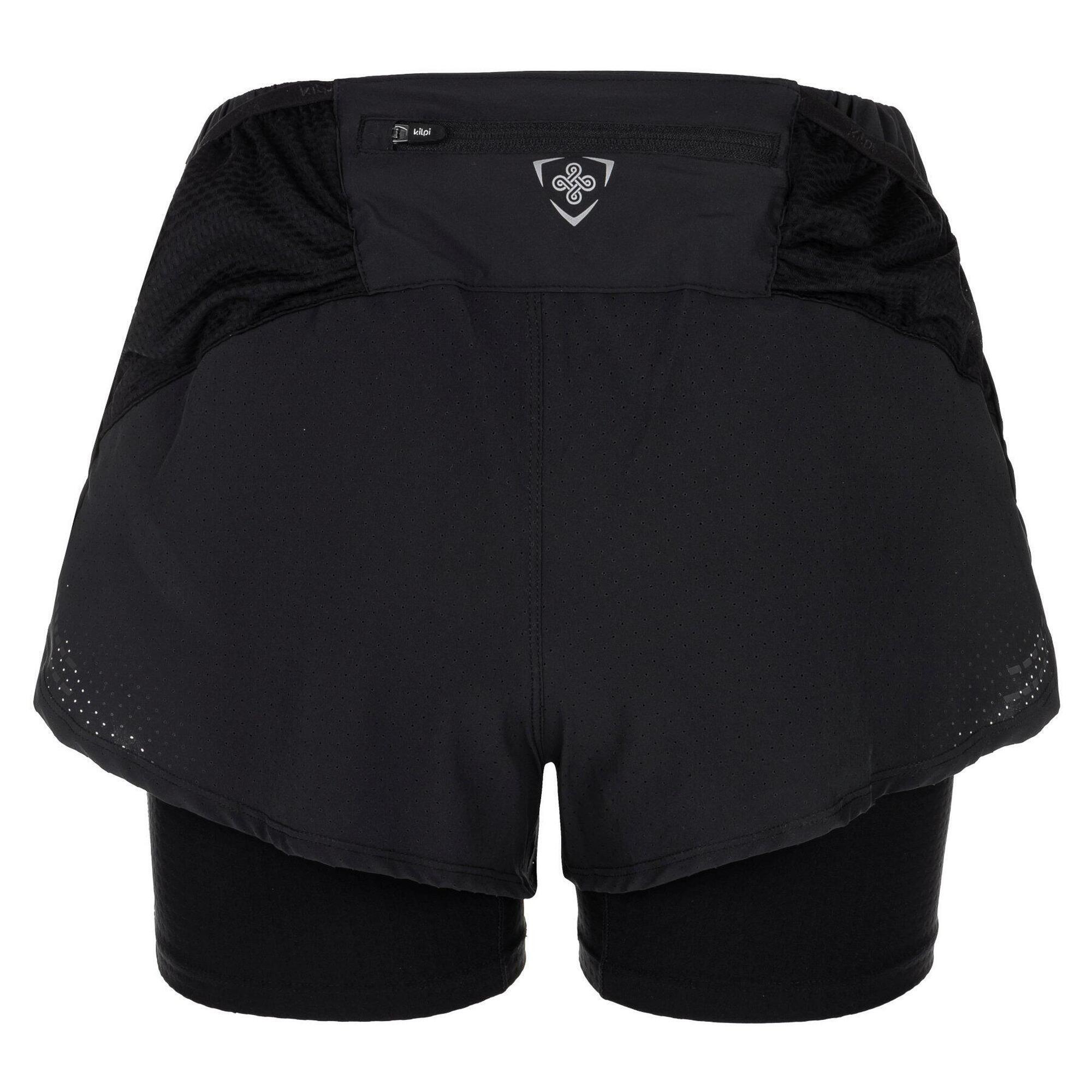 Pantalón corto running BERGEN-W mujer KILPI Negro 2/3