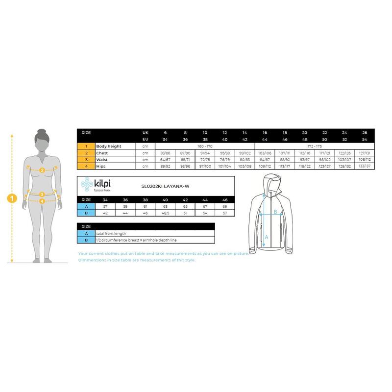 Női középső réteg kapucnival Kilpi LAYANA-W