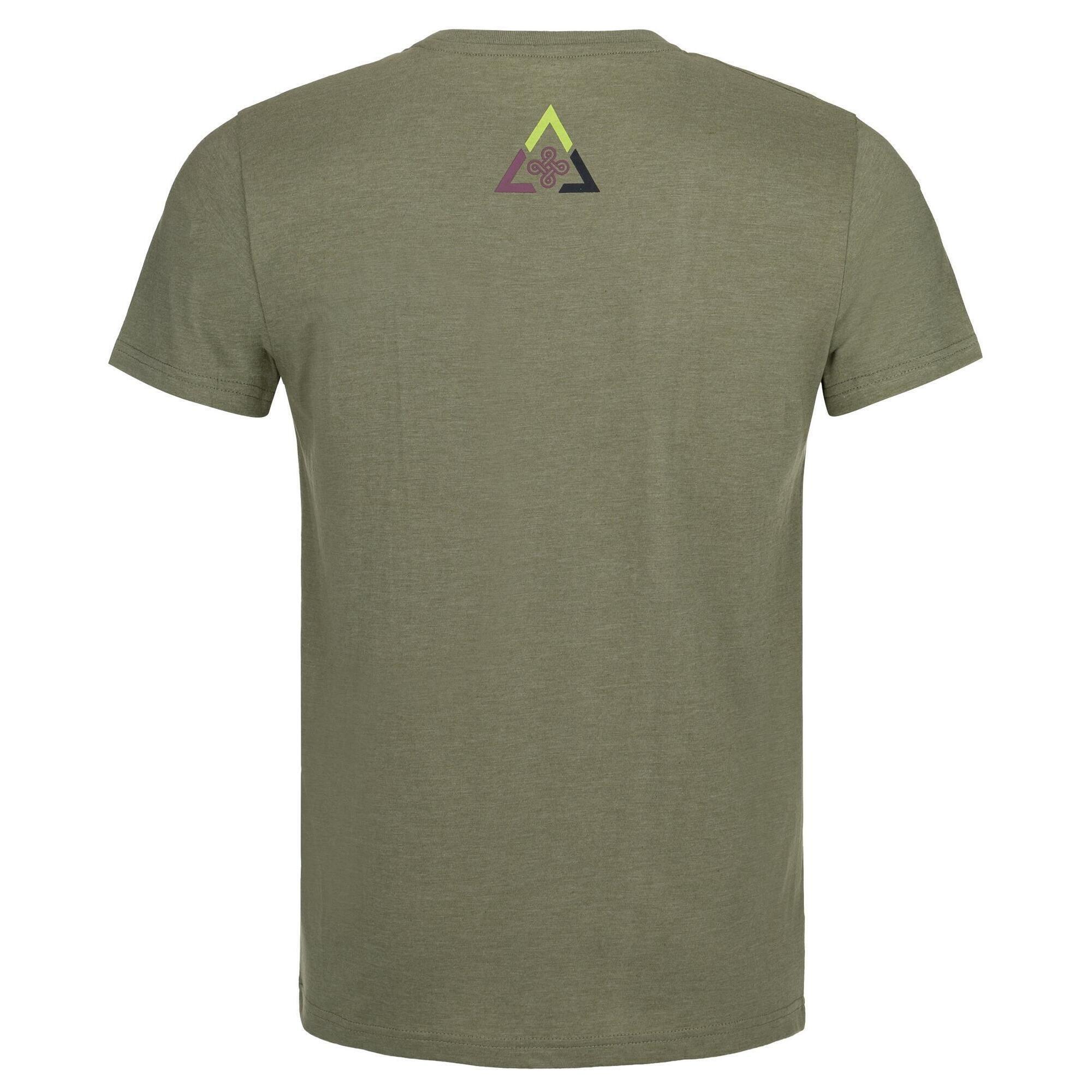 Camiseta algodón manga corta ENERO-M senderismo hombre KILPI Caqui 2/4