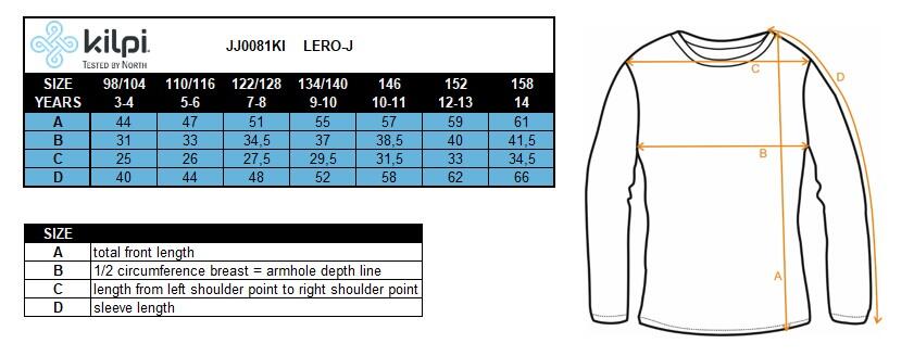 Camiseta manga larga LERO-J niños KILPI Turquesa 3/3