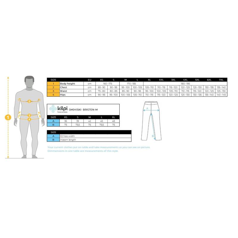 Pantalon de ski de randonnée pour homme Kilpi BRISTEN-M