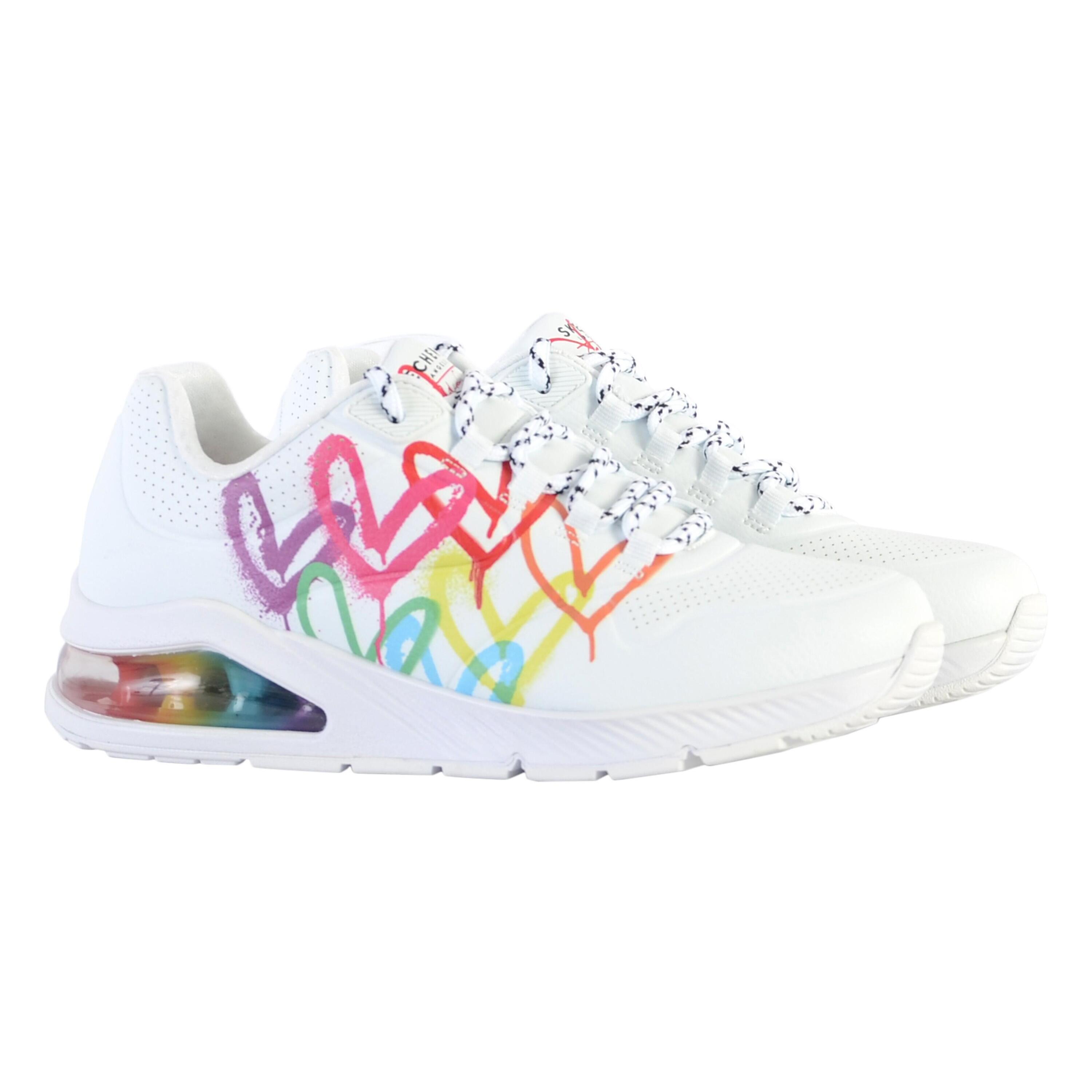 Zapatillas mujer Skechers Uno 2 - Floating Love Blanco 3/6