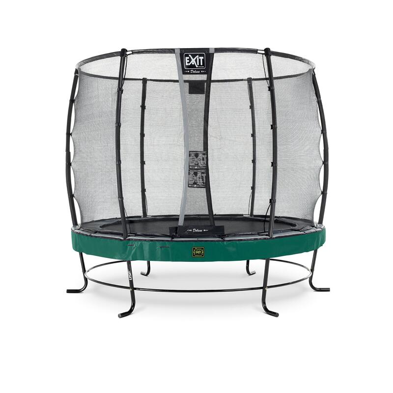 Trampoline EXIT Elegant Premium ø253cm avec filet de sécurité Deluxe - vert